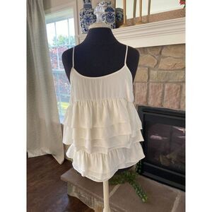 Cream Ruffled Cami by WhoWhatWear (Small)